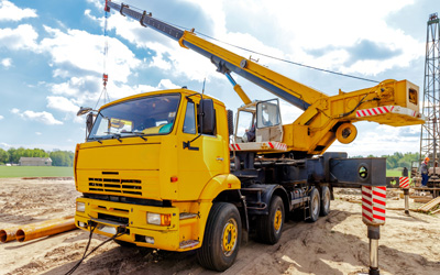 Truck with crane